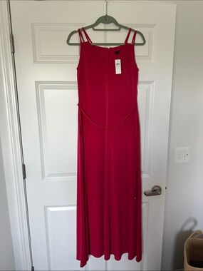 NWT Ann Taylor Red Strappy Maxi Dress